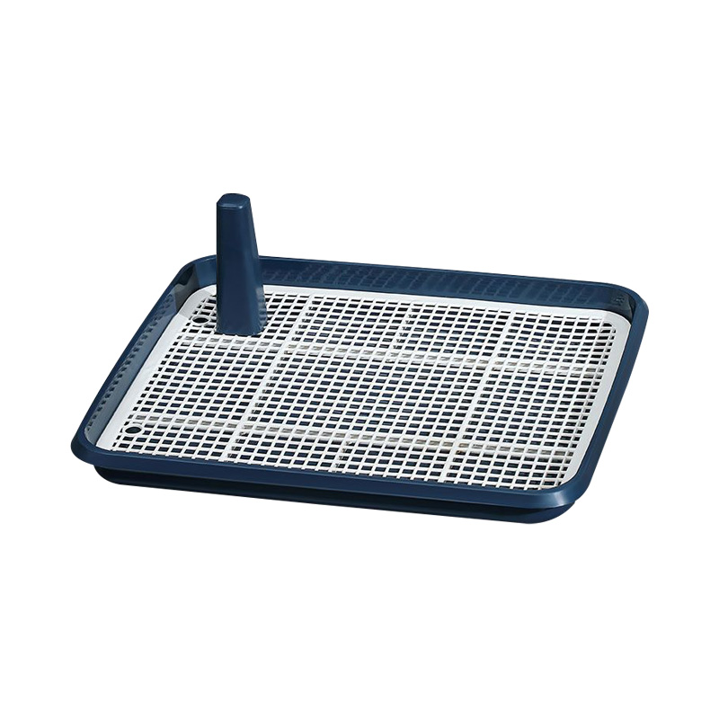 مرحاض منخفض السياج للكلاب مع عمود لمنع تناثر الرمال في الخارج