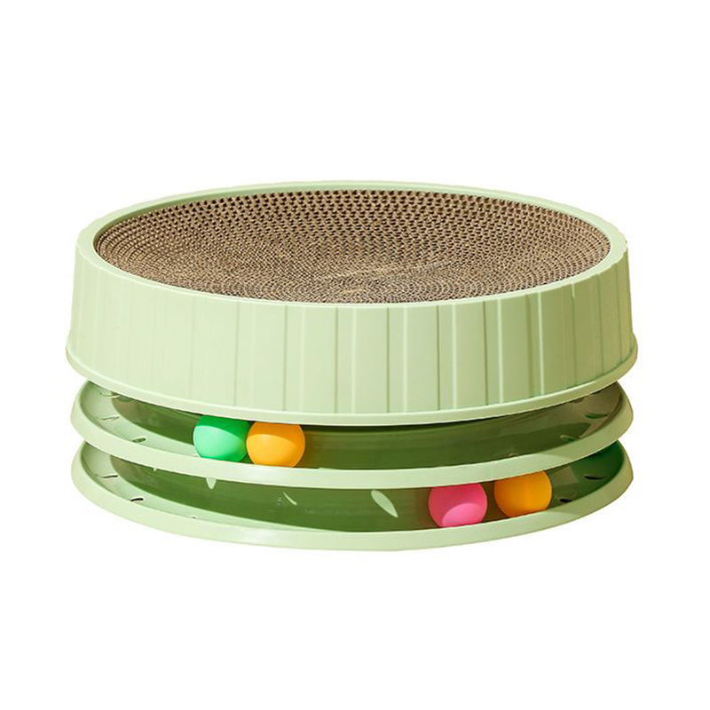 لوح خدش القطط ثلاثي الطبقات للحيوانات الأليفة يمكنه النوم