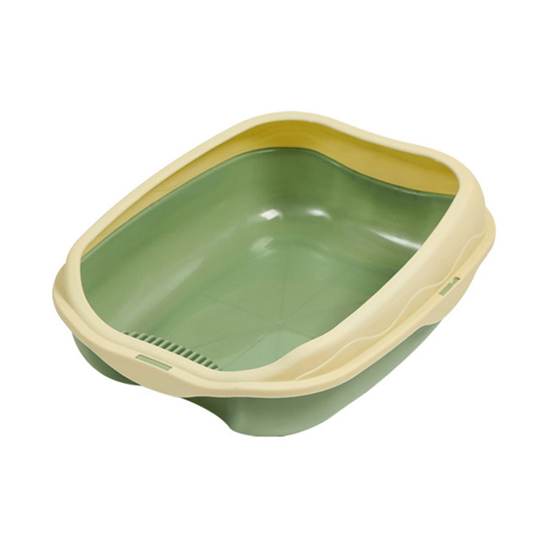 صندوق فضلات القطط شبه مغلق وسهل التنظيف مع مغرفة فضلات القطط