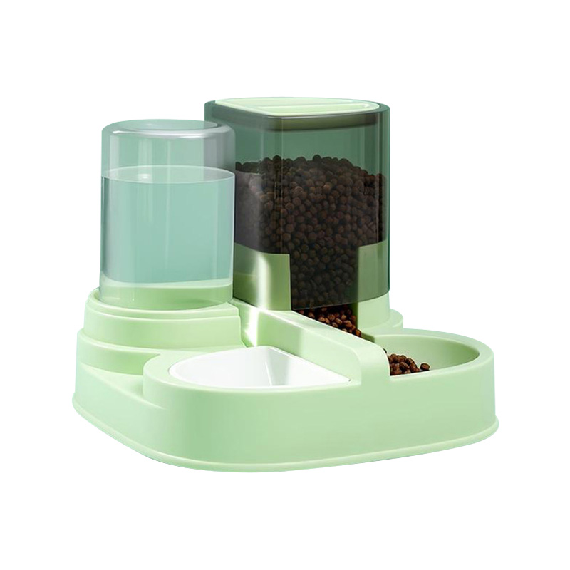 سعة كبيرة تمنع انسداد الطعام موزع المياه والطعام الأوتوماتيكي للحيوانات الأليفة